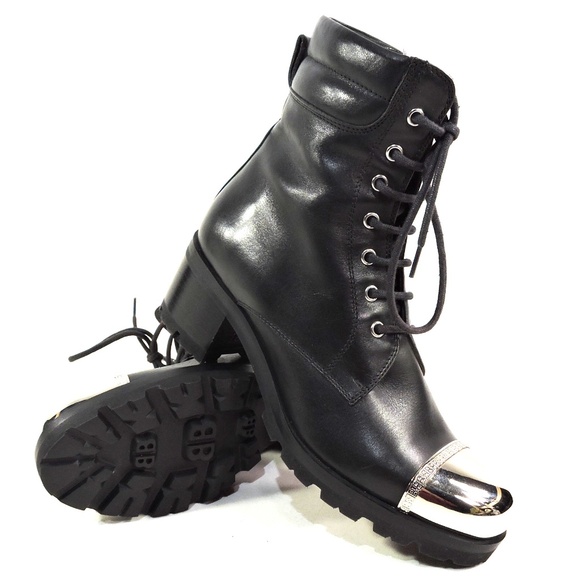 BALDININI 🇮🇹 WOMEN'S BLACK SOFT LEATHER WINTER FASHION ANKLE BOOTIE - Picture 7 of 7